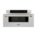 ZLINE 30" Microwave Drawer, Stainless Steel, Gold MWDZ-30-SS-G - Farmhouse Kitchen and Bath