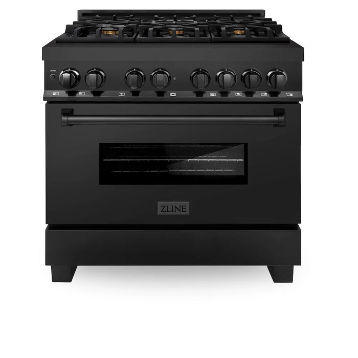 ZLINE 36 " Kitchen Package Range , Range Hood , Microwave  , Dishwasher ,  4KP-RABRH36-MWDW