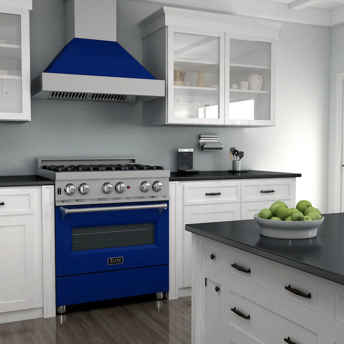 ZLINE 30" Bundle Range RAS-BG-30 & Range Hood 8654BG-30, 2KP-RASBGRH30