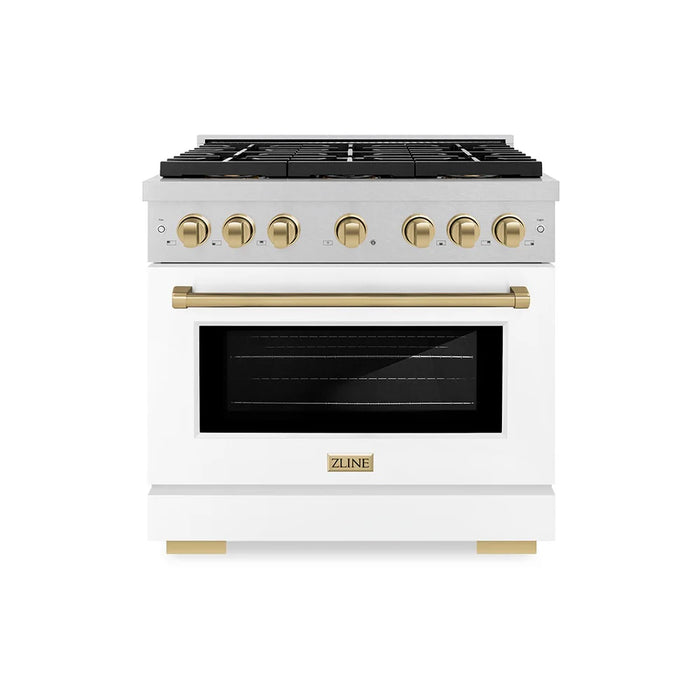ZLINE 36" Paramount Dual Fuel Range DuoPro™ Cooktop, Electric Convection Oven PSDRSZ-WM-36-CB