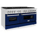 ZLINE 60" Professional Dual Fuel Range with Blue Matte Door, RA-BM-60 - Farmhouse Kitchen and Bath