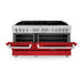 ZLINE 60" Professional Dual Fuel Range with Red Matte Door, RA-RM-60 - Farmhouse Kitchen and Bath