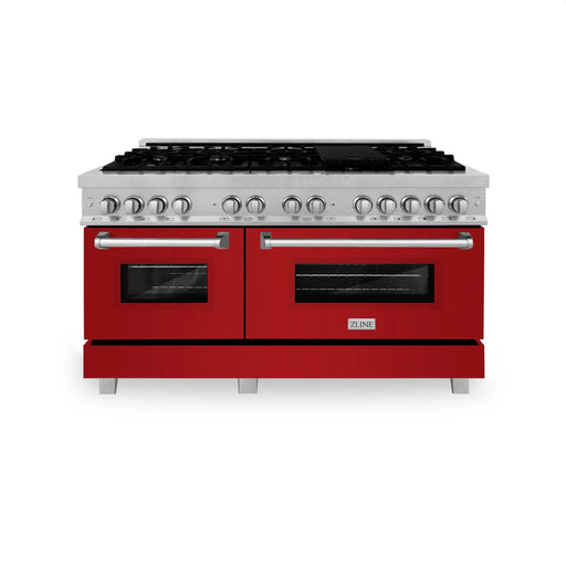ZLINE 60" 7.4 cu. ft. Dual Fuel Range with Gas Stove and Electric Oven in Fingerprint Resistant Stainless Steel, RAS-RG-60 - Farmhouse Kitchen and Bath