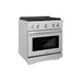 ZLINE 30 in. 4.2 cu. ft. 4 Burner Gas Range with Convection Gas Oven in Stainless Steel, SGR30 - Farmhouse Kitchen and Bath
