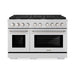 ZLINE 48 in. 8 Burner Double Oven Gas Range, Stainless Steel, SGR48 - Farmhouse Kitchen and Bath