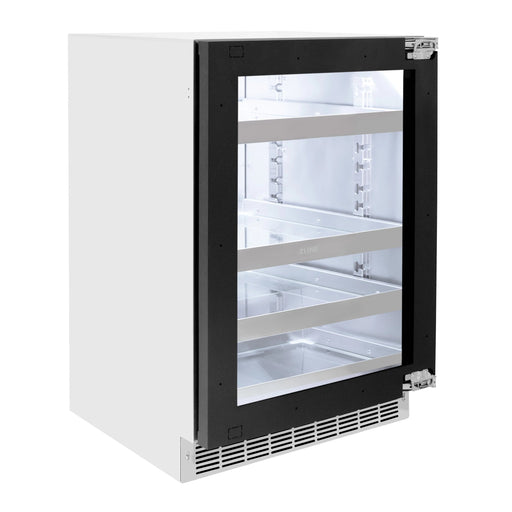ZLINE 24 in. Touchstone 151 Can Beverage Fridge With Panel Ready Glass Door RBSPO-24 - Farmhouse Kitchen and Bath