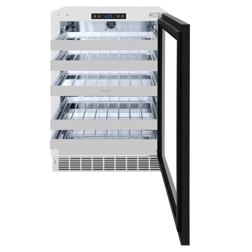 ZLINE 24 in. Touchstone Dual Zone 44 Bottle Wine Cooler With Panel Ready Glass Door RWDPO-24 - Farmhouse Kitchen and Bath