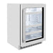 ZLINE 24 in. Touchstone 151 Can Beverage Fridge With Stainless Steel Glass Door RBSO-GS-24 - Farmhouse Kitchen and Bath
