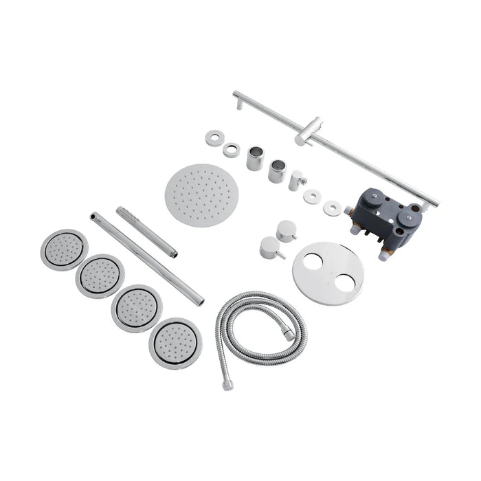 ZLINE Emerald Bay Thermostatic Shower System with Body Jets EMBY-SHS-T3-CH