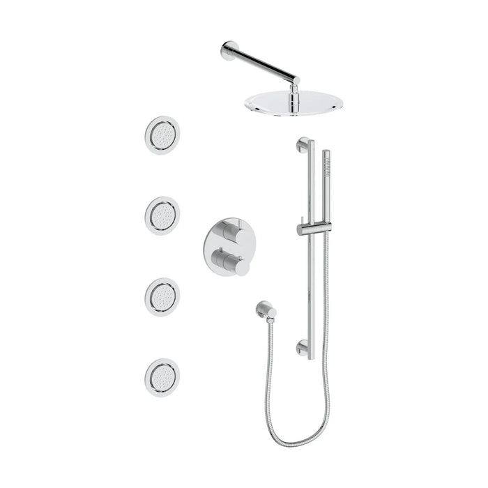 ZLINE Emerald Bay Thermostatic Shower System with Body Jets EMBY-SHS-T3-CH