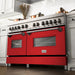 ZLINE 60" Professional Dual Fuel Range with Red Matte Door, RA-RM-60 - Farmhouse Kitchen and Bath