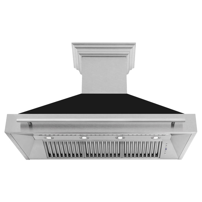 ZLINE 48" Autograph DuraSnow Black Matt Wall Range Hood 8654SNX-BLM-48