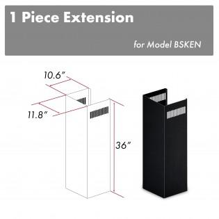 ZLINE 1 - 36 in. Chimney Extension for 9 ft. to 10 ft. Ceilings, 1PCEXT - BSKEN - Farmhouse Kitchen and Bath
