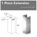 ZLINE 1 Piece Chimney Extension for 10' Ceilings,1PCEXT - 9667/9697 - Farmhouse Kitchen and Bath