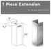 ZLINE 1 Piece Chimney Extension for 10ft Ceiling (1PCEXT - KB/KL2/KL3) - Farmhouse Kitchen and Bath