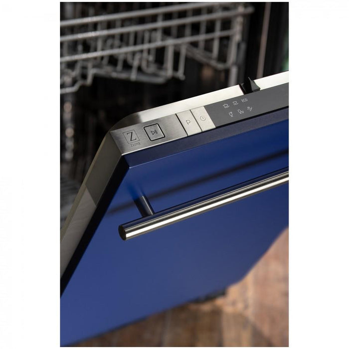 ZLINE 18" Dishwasher, Blue Matte, Stainless Steel Tub, DW - BM - H - 18 - Farmhouse Kitchen and Bath