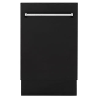 ZLINE 18" Dishwasher in Black matt panel, Stainless Tub, DWV-BLM-18