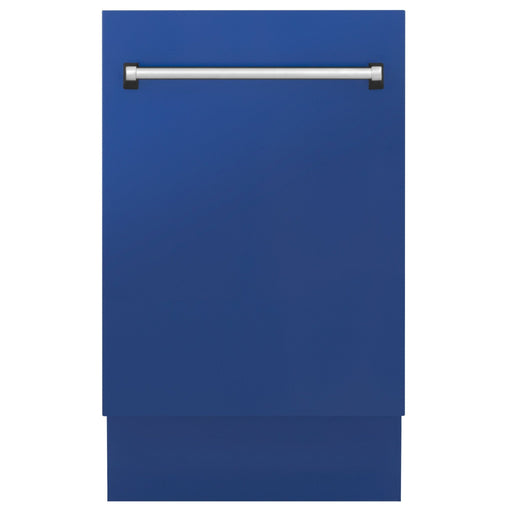 ZLINE 18" Dishwasher in Blue matt panel, Stainless Tub, DWV - BM - 18 - Farmhouse Kitchen and Bath