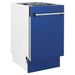 ZLINE 18" Dishwasher in Blue matt panel, Stainless Tub, DWV - BM - 18 - Farmhouse Kitchen and Bath