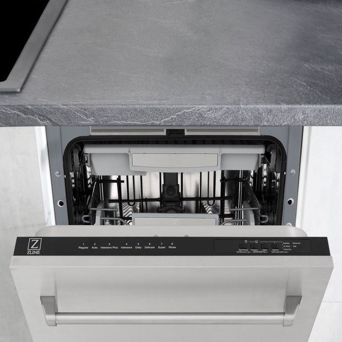 ZLINE 18" Dishwasher in Custom Panel Ready, Stainless Tub, DWV - 304 - 18 - Farmhouse Kitchen and Bath