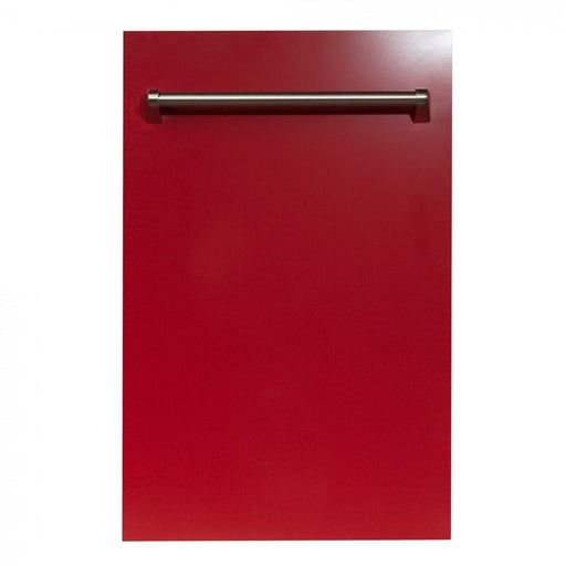 ZLINE 18" Dishwasher in Red Gloss, Stainless tub, Traditional Handle, DW - RG - 18 - Farmhouse Kitchen and Bath