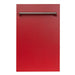 ZLINE 18" Dishwasher in Red Matte Stainless Tub, Traditional Handle, DW - RM - 18 - Farmhouse Kitchen and Bath