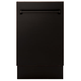 ZLINE 18" Dishwasher, Oil Rubbed Bronze panel, Stainless Tub, DWV-ORB-18
