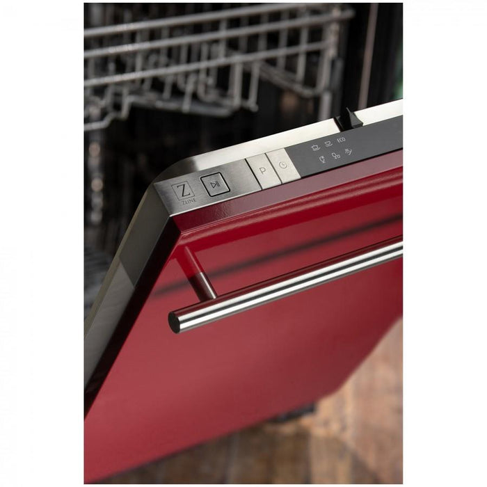 ZLINE 18" Dishwasher, Red Gloss, Stainless Steel Tub, DW - RG - H - 18 - Farmhouse Kitchen and Bath