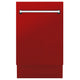 ZLINE 18" Dishwasher, Red Matt panel, Stainless Tub, DWV-RM-18