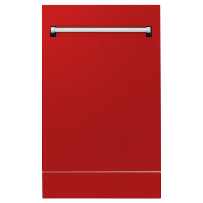 ZLINE 18" Dishwasher, Red Matt panel, Stainless Tub, DWV - RM - 18 - Farmhouse Kitchen and Bath