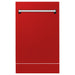 ZLINE 18" Dishwasher, Red Matt panel, Stainless Tub, DWV - RM - 18 - Farmhouse Kitchen and Bath