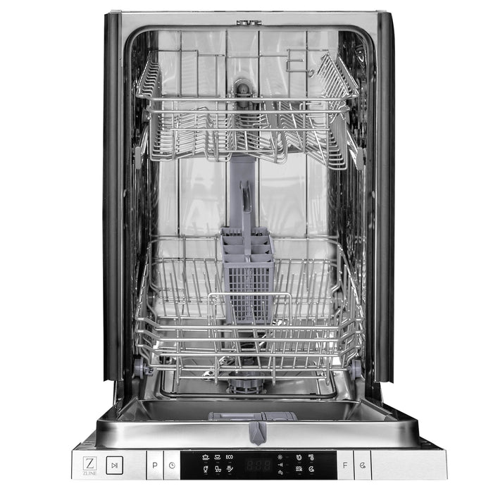ZLINE 18 in. Compact Top Control Dishwasher with Stainless Steel Tub and Modern Style Handle, DW - BS - H - 18 - Farmhouse Kitchen and Bath