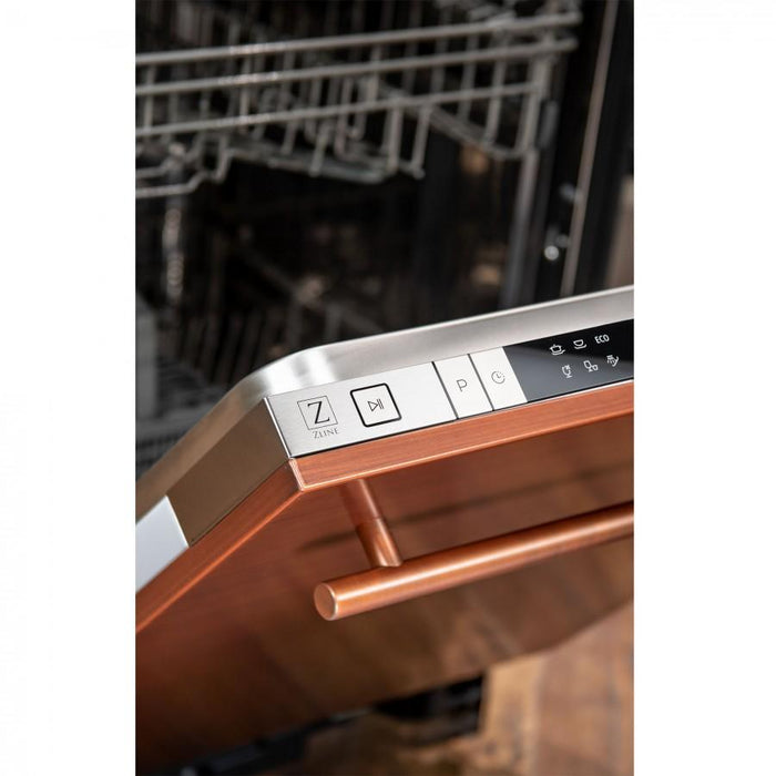 ZLINE 18" Top Control Dishwasher in Copper, Stainless Steel Tub, DW - C - 18 - Farmhouse Kitchen and Bath