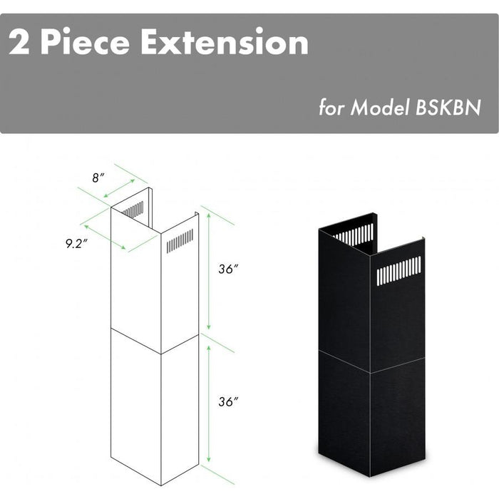 ZLINE 2 - 36" Chimney Extensions, 10' - 12' Ceilings, 2PCEXT - BSKBN - Farmhouse Kitchen and Bath