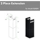 ZLINE 2-36" Chimney Extensions, 10'-12' Ceilings, 2PCEXT-BSKBN