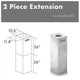 ZLINE 2 Piece Chimney Extension for 10'-12' Ceiling, 2PCEXT-597i