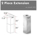 ZLINE 2 Piece Chimney Extension for 10' - 12' Ceiling, 2PCEXT - GL9i - Farmhouse Kitchen and Bath