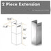 ZLINE 2 Piece Chimney Extension for 12' Ceiling, 2PCEXT - KN - Farmhouse Kitchen and Bath