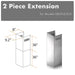 ZLINE 2 Piece Chimney Extensions for 12' Ceiling, 2PCEXT - KB/KL2/KL3 - Farmhouse Kitchen and Bath