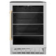 ZLINE 24" Autograph Edition 154 Can Beverage Cooler Fridge with Adjustable Shelves in Stainless Steel with Gold Accents RBVZ-US-24-G