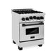 ZLINE 24" Autograph Edition, Gas Range, White Door, RGZ-24-MB