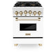 ZLINE 24" Autograph Edition, Gas Range, White Door, RGZ-WM-24-G
