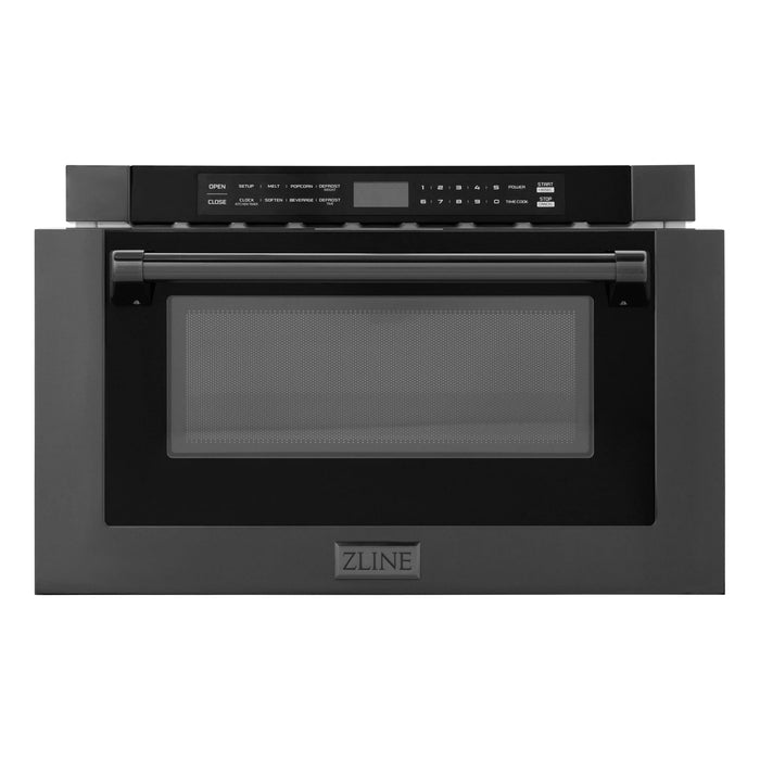 ZLINE 24" Built - in Microwave Drawer, Black Stainless Steel, MWD - 1 - BS - H - Farmhouse Kitchen and Bath