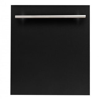 ZLINE 24" Dishwasher Black Matte with Stainless Steel Tub, DW-BLM-H-24