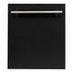 ZLINE 24" Dishwasher Black Matte with Stainless Steel Tub, DW-BLM-H-24