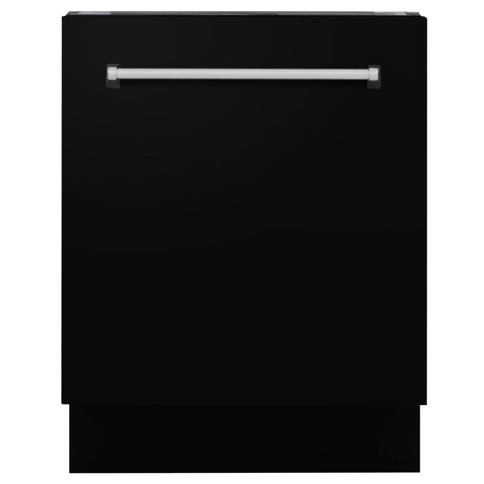 ZLINE 24" Dishwasher in Black Matte panel, Stainless Tub, DWV - BLM - 24 - Farmhouse Kitchen and Bath