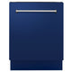 ZLINE 24" Dishwasher in Blue gloss panel, Stainless Tub, DWV-BG-24