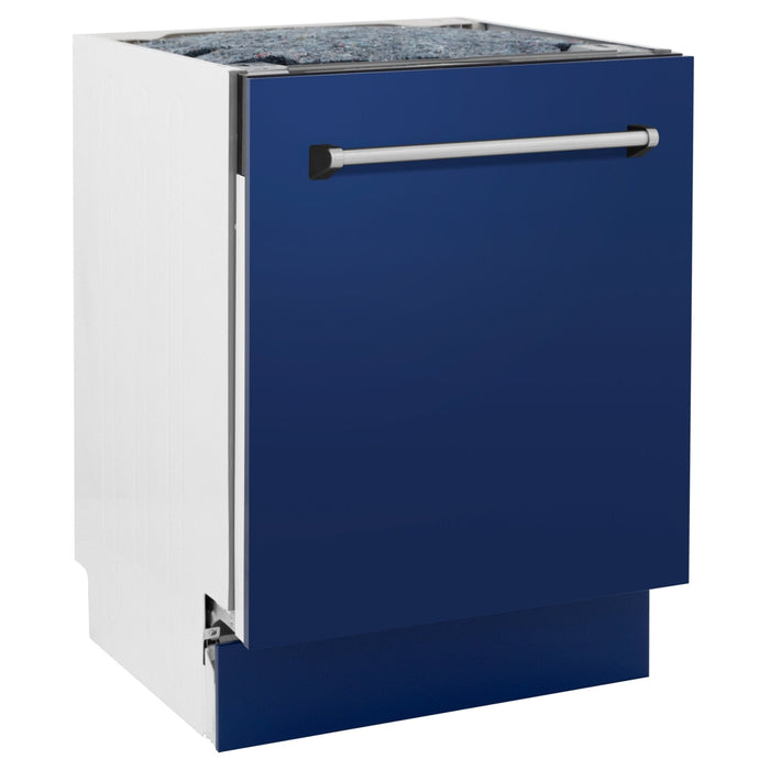 ZLINE 24" Dishwasher in Blue gloss panel, Stainless Tub, DWV - BG - 24 - Farmhouse Kitchen and Bath