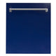 ZLINE 24" Dishwasher in Blue Gloss, Stainless Tub, Traditional Handle, DW-BG-24