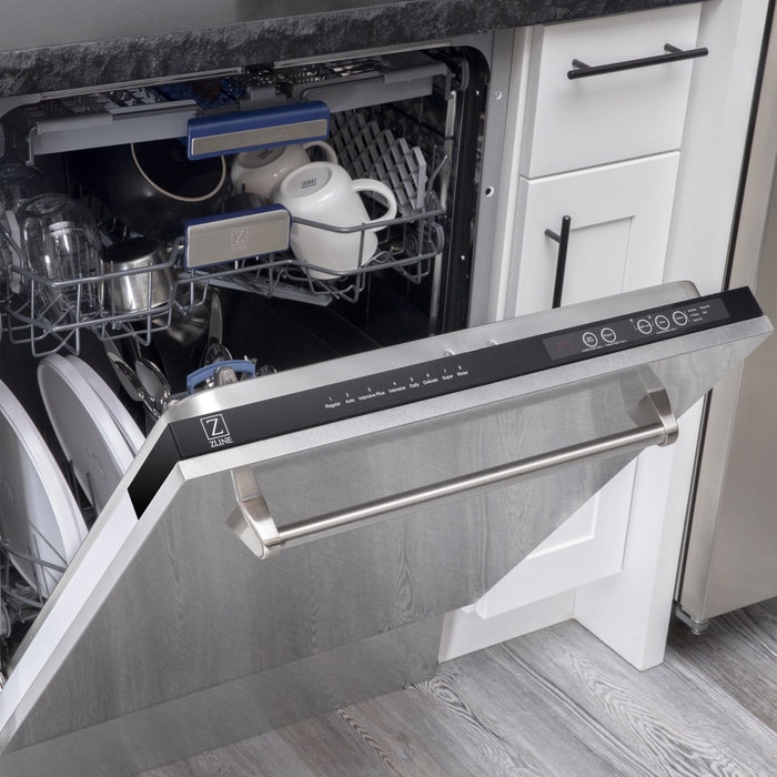 ZLINE 24" Dishwasher in DuraSnow Stainless panel, Stainless Tub, DWV - SN - 24 - Farmhouse Kitchen and Bath